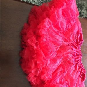 Red tulle petticoat